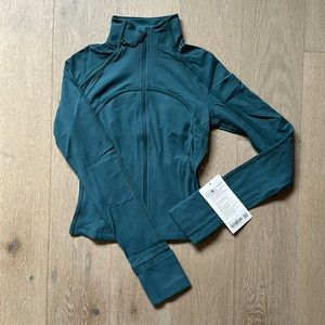 ribbed nulu cropped define jacket green jasper size 4 lululemon nwt